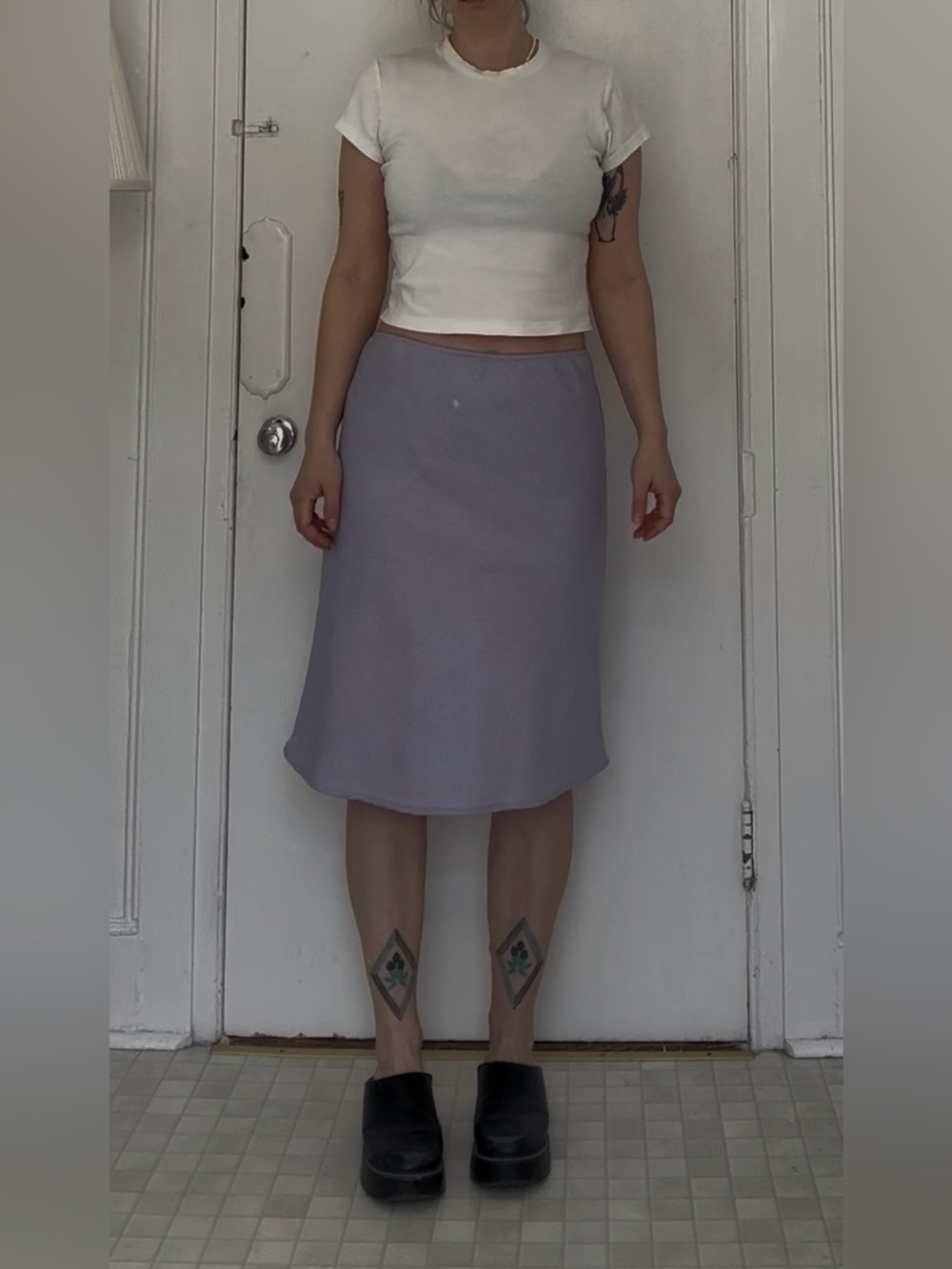 Vintage Lavender A-Line Skirt